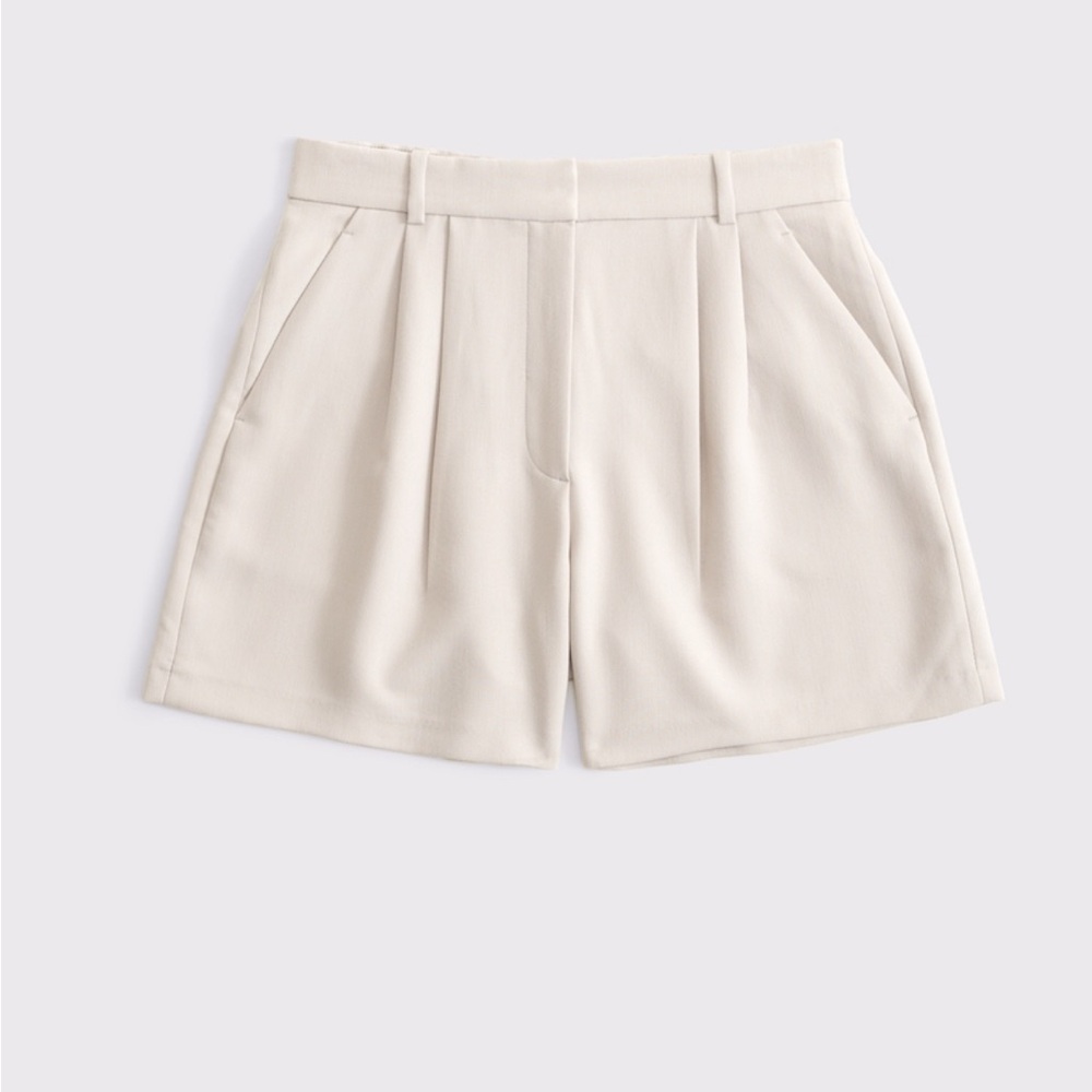 Abercrombie & Fitch Sloane Trouser Shorts - Large Khaki/Ash
